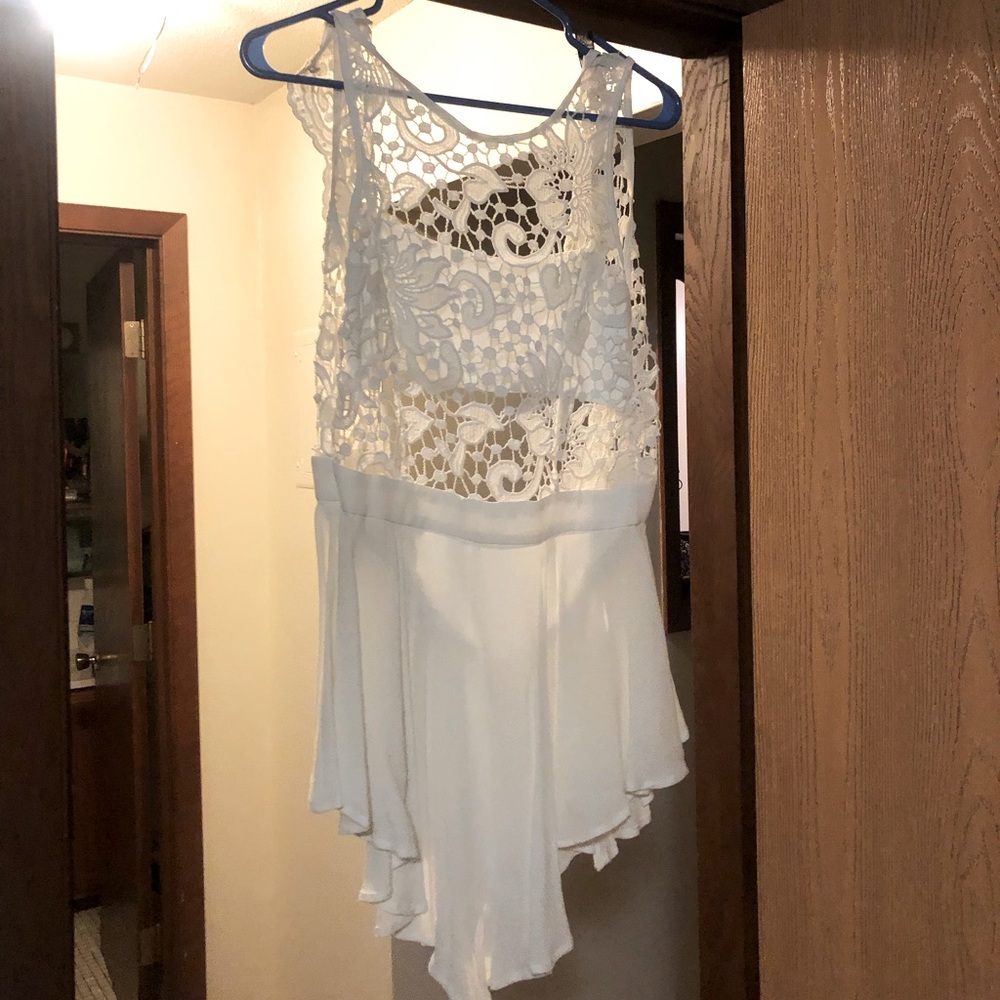 White Lace Romper size small